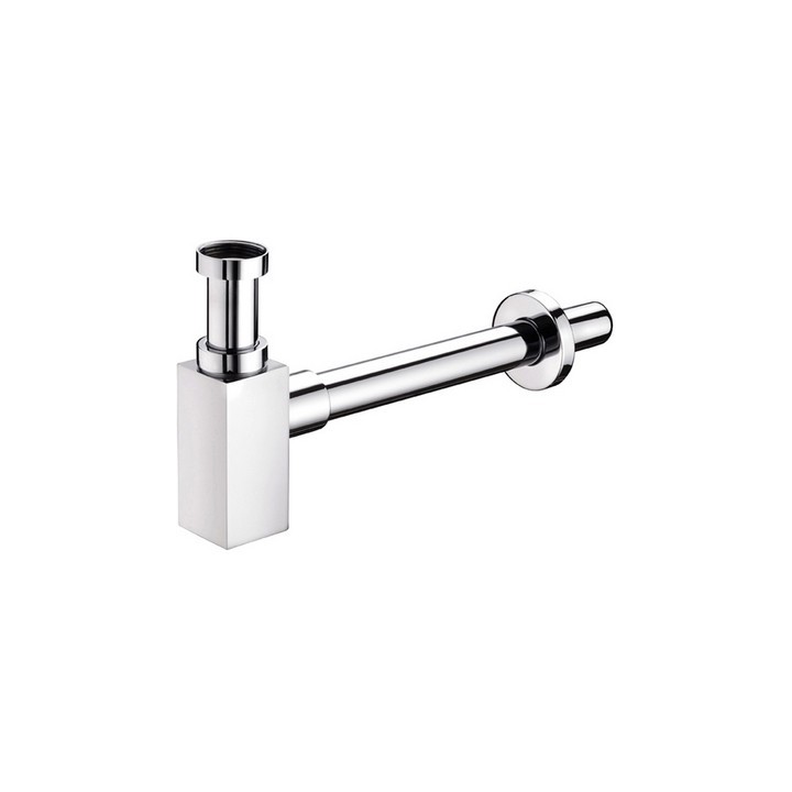 SIFONE DI SCARICO QUADRO CROMATO 1" 1/4 Cromo