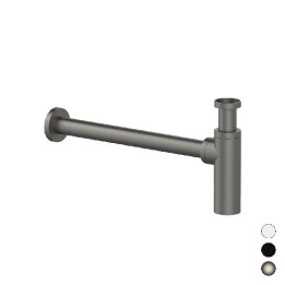 SIFONE D'ARREDO TONDO 1" 1/4 Nero Opaco