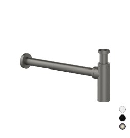 SIFONE D'ARREDO TONDO 1" 1/4 Nero Opaco