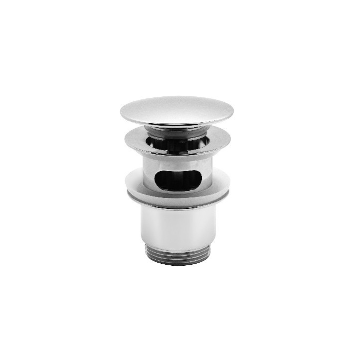 PILETTA LAVABO CLICK-CLACK TAPPO TONDO CON TROPPO PIENO LUX 1" 1/4