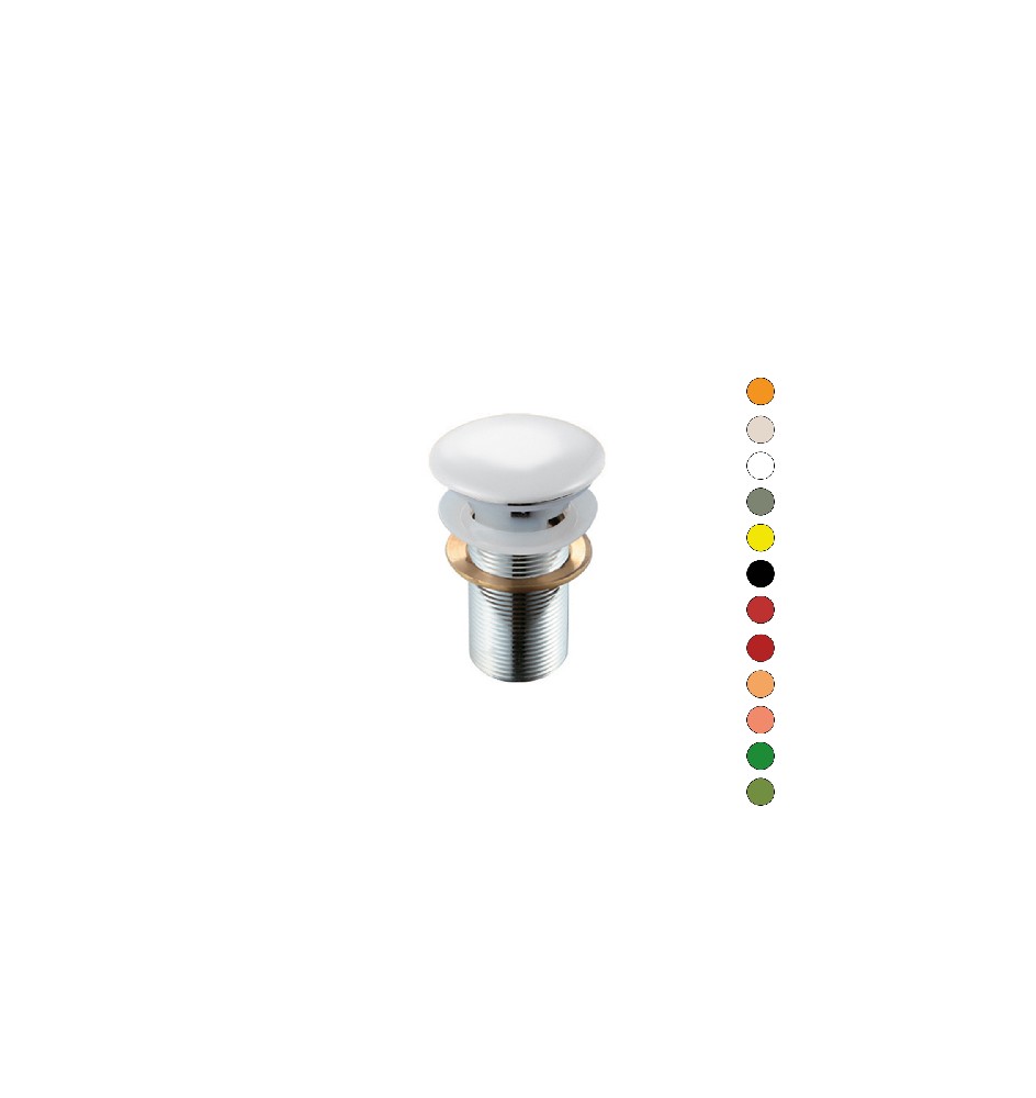 PILETTA CLICK-CLACK LAVABO "FANCY" SENZA TROPPO PIENO Rosso Mattone