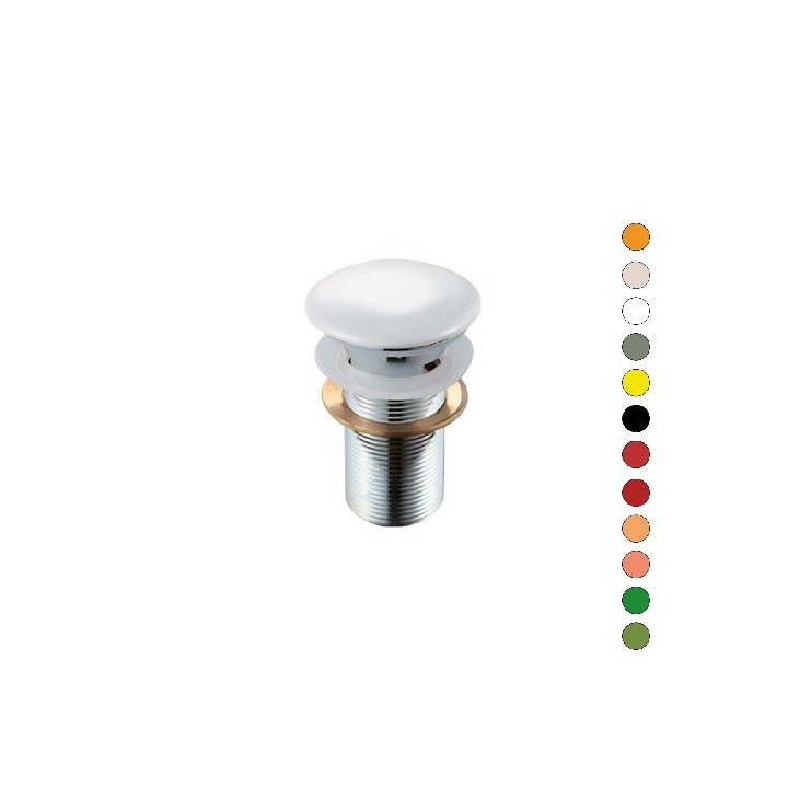 PILETTA CLICK-CLACK LAVABO "FANCY" SENZA TROPPO PIENO Rosso Mattone