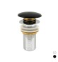 PILETTA CLICK-CLACK LAVABO "FANCY MATT" SENZA TROPPO PIENO Nero Opaco