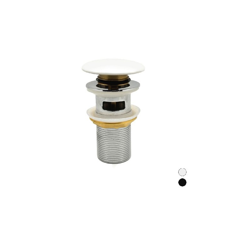 PILETTA CLICK-CLACK LAVABO "FANCY MATT" CON TROPPO PIENO Nero Opaco