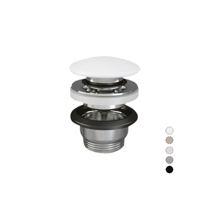 PILETTA LAVABO CLICK CLACK FEELING SENZA TROPPO PIENO Tappo Cappuccino Opaco