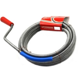 DISOTTURATORE STURATUBI SPIRALE CON MANOVELLA mt. 3.00 x 6 mm