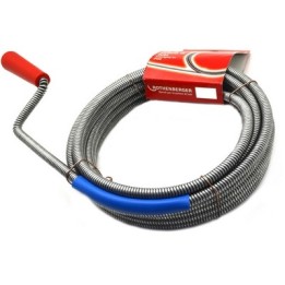 DISOTTURATORE STURATUBI SPIRALE CON MANOVELLA mt 5,00 x 9 mm