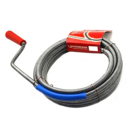 DISOTTURATORE STURATUBI SPIRALE CON MANOVELLA mt 10,00 x 9 mm