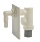 SIFONE INCASSO LAVATRICE IN PP - CON PIASTRA ABS D. 40