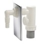SIFONE INCASSO LAVATRICE IN PP CON PIASTRA ACC. INOX D. 40