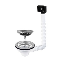 PILETTA LAVELLO CESTELLO ASPORTABILE CON TROPPO PIENO 1"1/2 D.115 CTP Rettangolare