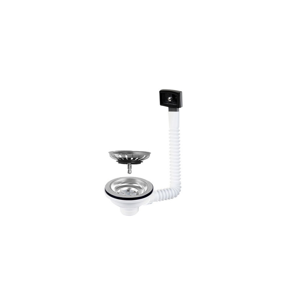 PILETTA LAVELLO CESTELLO ASPORTABILE CON TROPPO PIENO 1"1/2 D.115 CTP Rettangolare