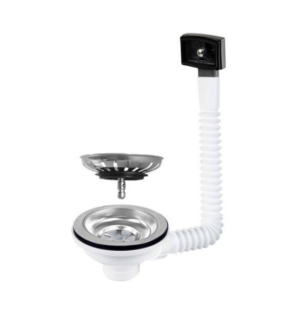 PILETTA LAVELLO CESTELLO ASPORTABILE CON TROPPO PIENO 1"1/2 D.115 CTP Tondo