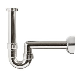 SIFONE PER LAVABO ABS METALLIZZATO 1"1/4 - 1" - D. 40 mm