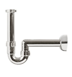 SIFONE PER LAVABO ABS METALLIZZATO 1"1/4 - 1" - D. 40 mm