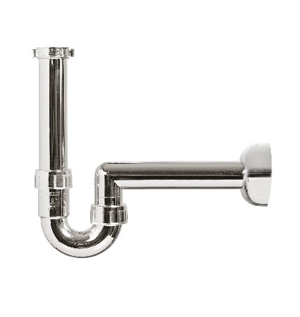 SIFONE PER LAVABO ABS METALLIZZATO 1"1/4 - 1" - D. 40 mm