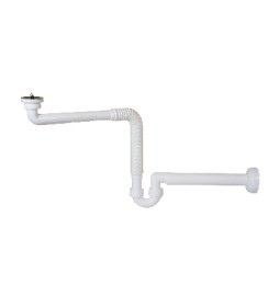 SIFONE IN PP CREA SPAZIO AD "S" PER LAVABO SENZA PILETTA 1"1/4 - Uscita D. 40 mm