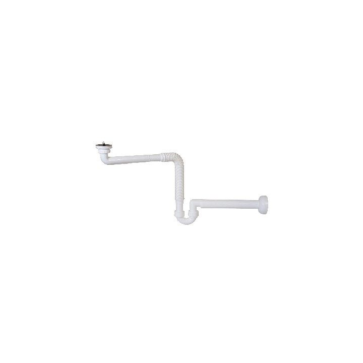 SIFONE IN PP CREA SPAZIO AD "S" PER LAVABO SENZA PILETTA 1"1/4 - Uscita D. 40 mm