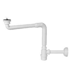 SIFONE IN PP CREA SPAZIO A BOTTIGLIA PER LAVABO SENZA PILETTA 1"1/4 - Uscita...