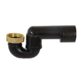 SIFONE VASCA SNODATO IN PHED CON DADO IN OTTONE 1"1/4