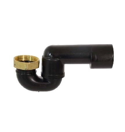 SIFONE VASCA SNODATO IN PHED CON DADO IN OTTONE 1"1/4