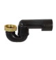 SIFONE VASCA SNODATO IN PHED CON DADO IN OTTONE 1"1/2