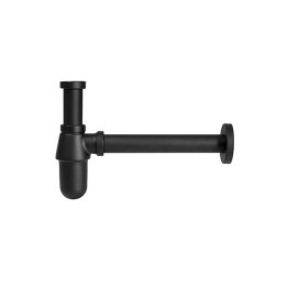SIFONE A BOTTIGLIA IN OTTONE PER LAVABO 1"1/4 Nero opaco