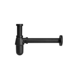 SIFONE A BOTTIGLIA IN OTTONE PER LAVABO 1"1/4 Nero opaco