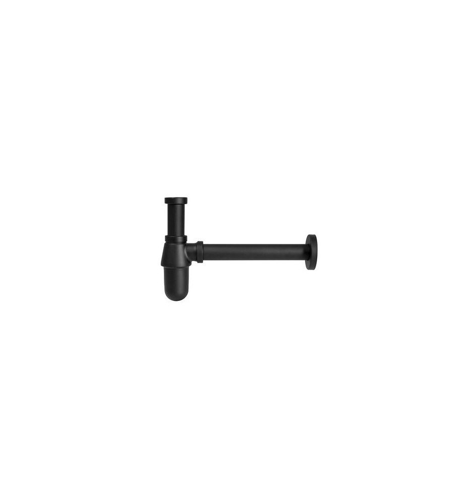 SIFONE A BOTTIGLIA IN OTTONE PER LAVABO 1"1/4 Nero opaco