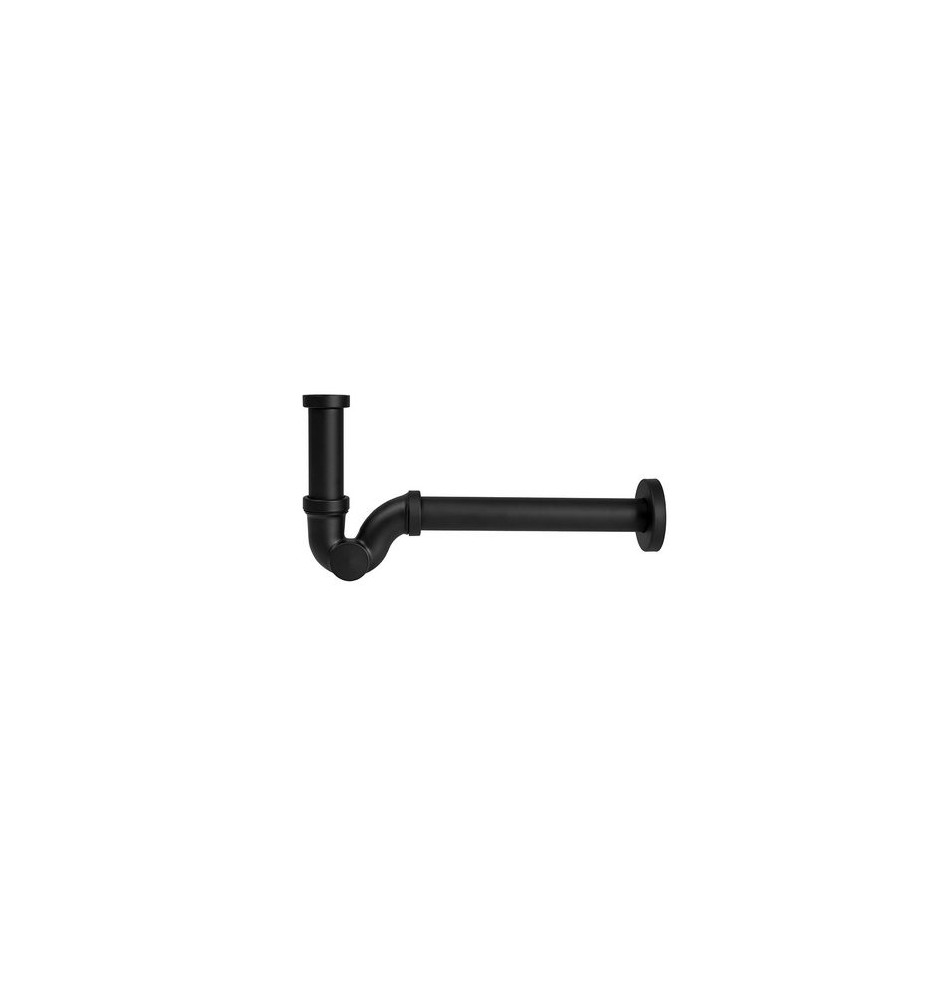 SIFONE A S IN OTTONE PER LAVABO 1"1/4 Nero opaco
