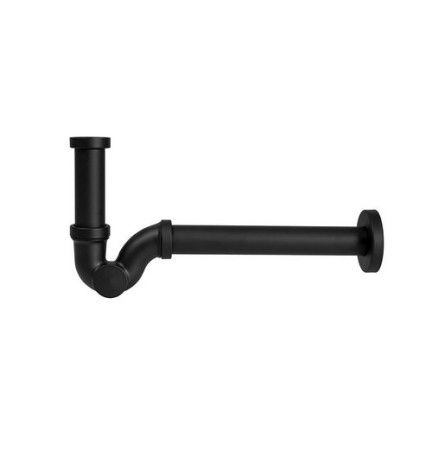 SIFONE A S IN OTTONE PER LAVABO 1"1/4 Nero opaco