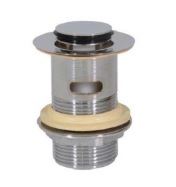 PILETTA OTTONE PER LAVABO CLICK-CLACK CON TROPPO PIENO 1"1/4