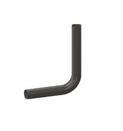 TUBO A SQUADRA IN OTTONE D. 32 25x18 Nero opaco