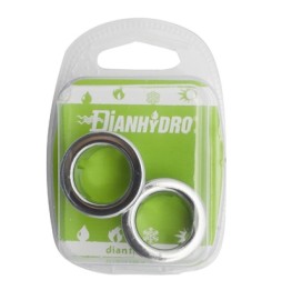 2 PZ GHIERE DI RICAMBIO PER TROPPO PIENO IN ABS CROMO BLISTER Diam. 24