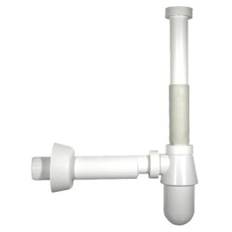 SIFONE A BOTTIGLIA "MONSTER" SENZA PILETTA BIANCO 1"1/4 32 x 250 mm.