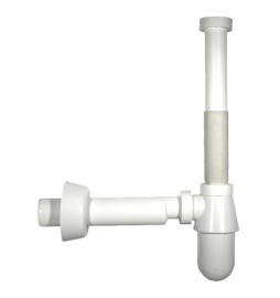 SIFONE A BOTTIGLIA "MONSTER" SENZA PILETTA BIANCO 1"1/4 32 x 250 mm.