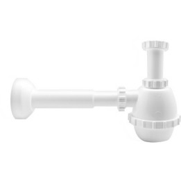 SIFONE PVC 1 VIA S / PILETTA PER PORCELLANA CON CANOTTO 1"1/4