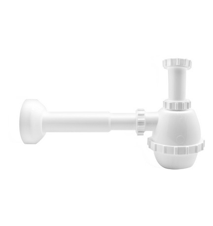 SIFONE PVC 1 VIA S / PILETTA PER PORCELLANA CON CANOTTO 1"1/4