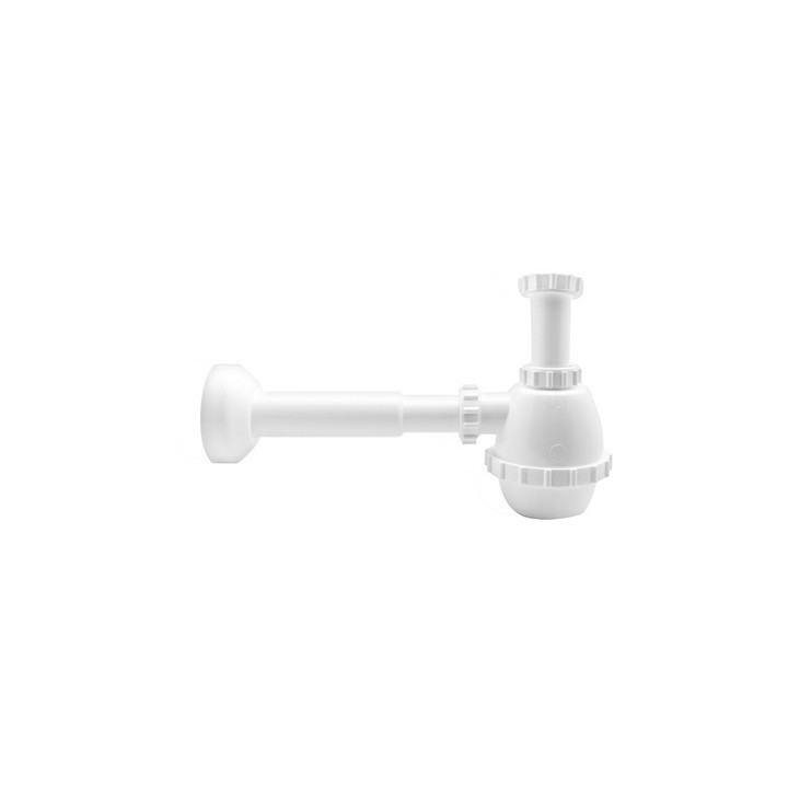 SIFONE PVC 1 VIA S / PILETTA PER PORCELLANA CON CANOTTO 1"1/4
