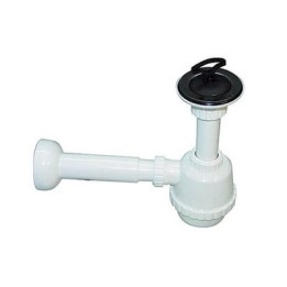 SIFONE PVC 1 VIA C / PILETTA PER PORCELLANA CON CANOTTO 1"1/4