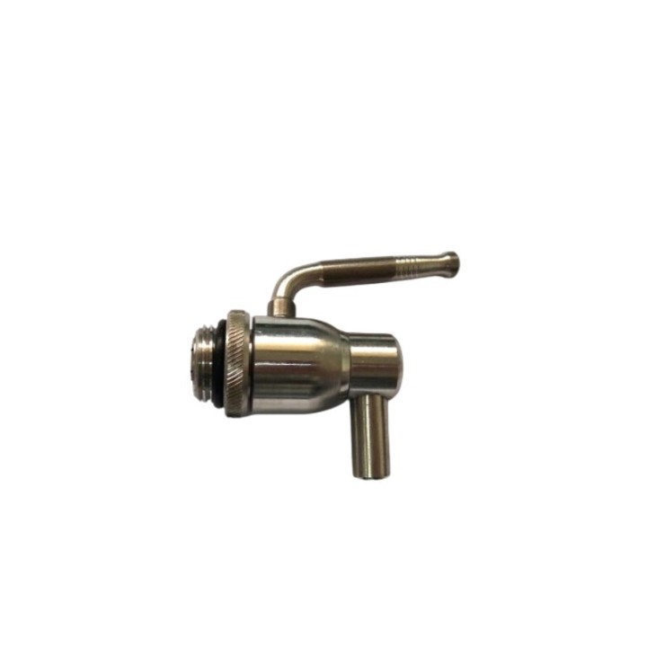 RUBINETTO P/FUSTO OLIO ANTIGOCCIA INOX 1/2 C/GHIERA