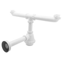 SIFONE PVC 2 VIE S / PILETTA PER INOX 1"1/2 Diam. 40