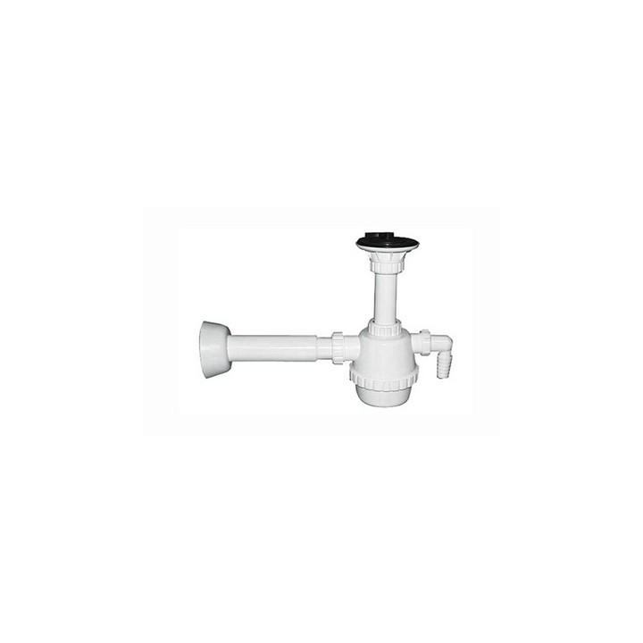 SIFONE PVC 1 VIA C / PILETTA E SCARICO LAVATRICE C/CANOTTO 1"1/4