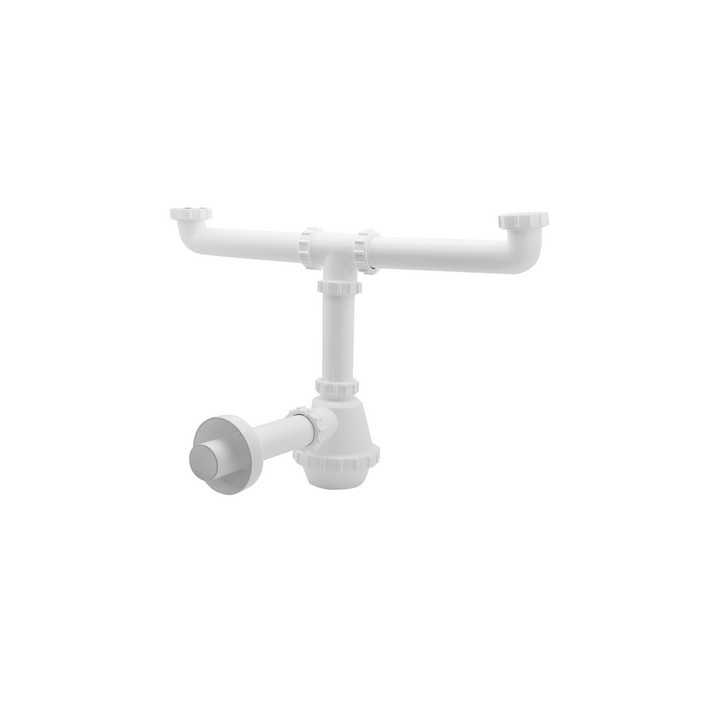 SIFONE PVC 2 VIE S / PILETTA 1"1/2 Diam. 40