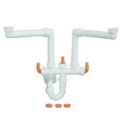 SIFONE SALVASPAZIO PER LAVELLI A 2 VIE (MARCHIO LIRA) 1"1/2