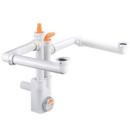 SIFONE SALVASPAZIO ISPEZIONABILE 2 VIE NT (MARCHIO LIRA) 1" 1/2