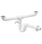SIFONE PER LAVELLO MAGNUM 2 VIE AUTOPULENTE CON ATTACCO LAVATRICE 1" 1/2