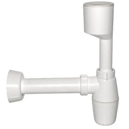 SIFONE A BOTTIGLIA PER ORINATOIO BIANCO 40 x 230 mm.