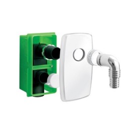 BOX DA INCASSO COMPACT CON SIFONE ESTRAIBILE Bianco