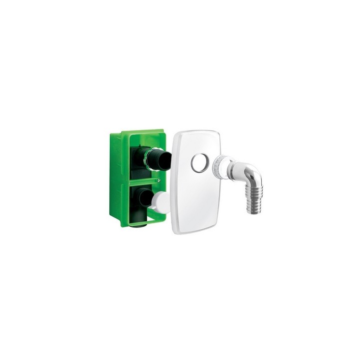 BOX DA INCASSO COMPACT CON SIFONE ESTRAIBILE Bianco